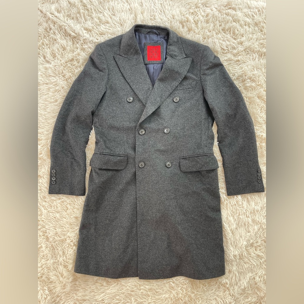 CH Carolina Herrera Mens Wool & Cashmere lined Coat gray size S